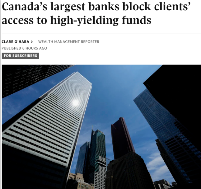 注意！加拿大各大银行突然叫停这类高息基金！