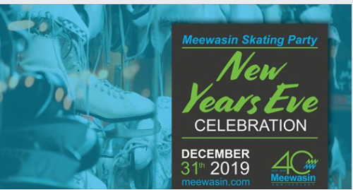 12月31日Meewasin 新年溜冰Party，欢呼2020新年的到来！