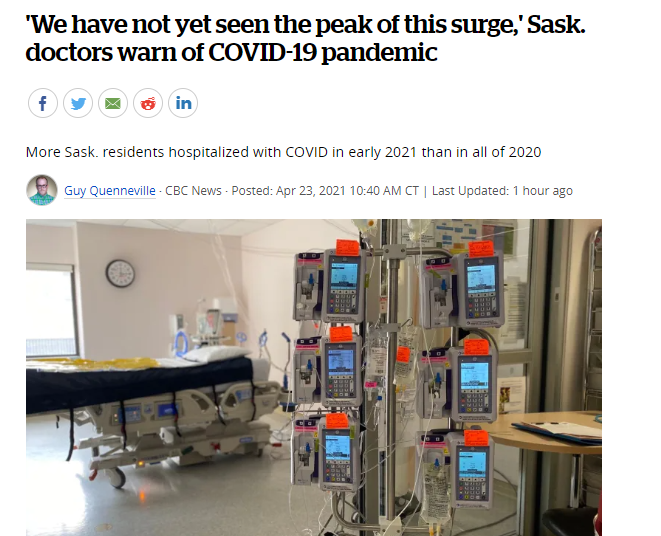 今日萨省新增245例，1人死亡，ICU 52人！医生称：我们还没有看到这种增长的顶峰！里贾纳ICU已超负荷！