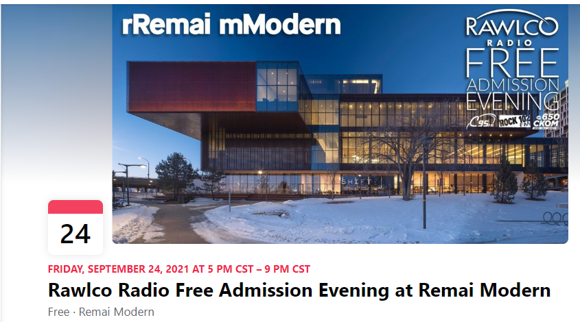 【9月24日】Remai Modern现代艺术博物馆免费入场之夜