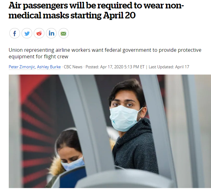 33383例！加拿大航班强制旅客戴口罩！民航局严令禁止倒票！
