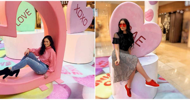 2月浪温的季节，卡尔加里市中心出现了最可爱的情人节照相亭