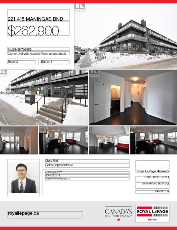 Evergreen 4年新2室公寓出售；1手本地西人业主，拐角边户多窗带超大露台 开价$262900