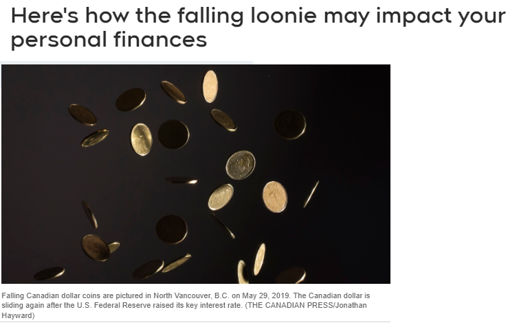 以下是加元下跌对你个人财务状况的影响！