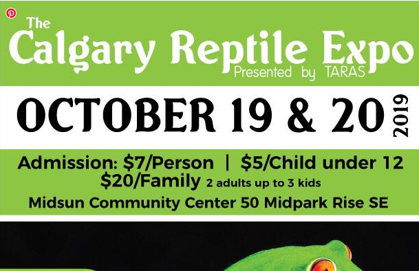 10月19&20日卡尔加里爬行动物博览会