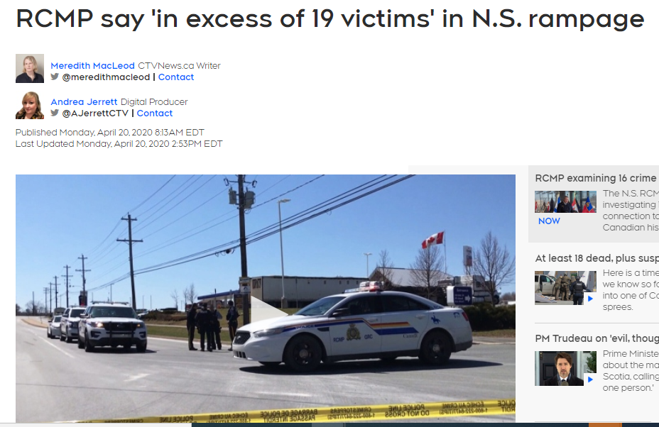 加拿大爆发史上最大规模枪击案19人无辜惨死！特鲁多承诺禁止攻击性武器，并加强枪支管制法律!