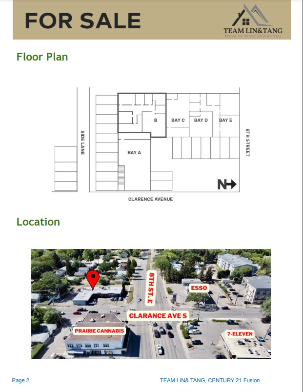 【萨斯卡通商业地产】 位于8街和Clarence Ave交叉口，绝佳位置零售物业出售，挂牌价$2.4M - 2