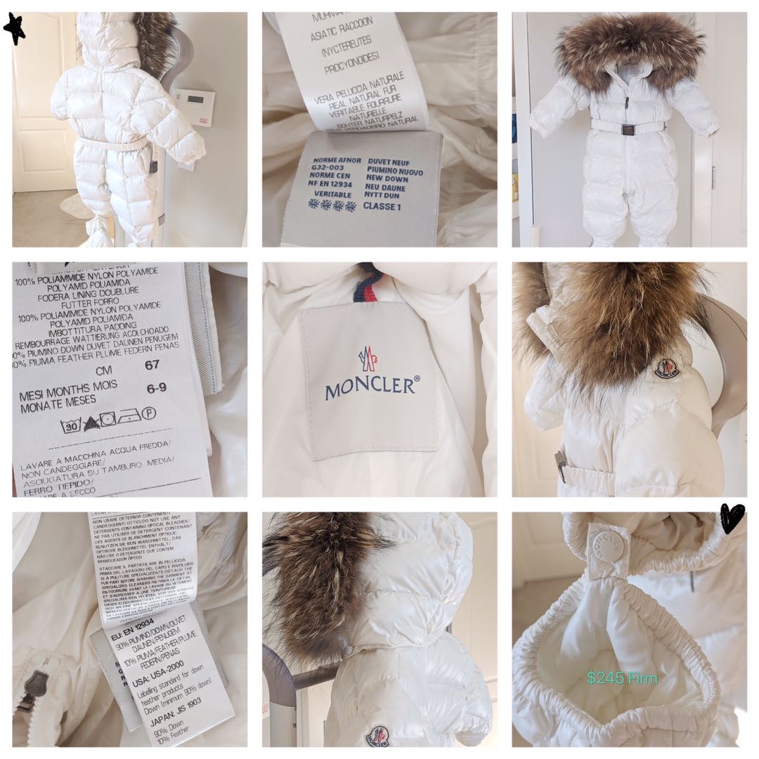 Moncler Baby down puffer snowsuit for sale- up to 10month