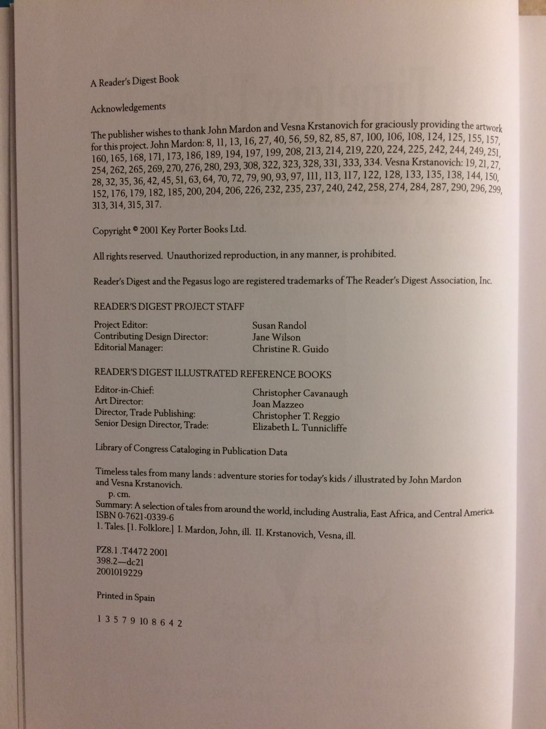 READER'S DIGEST: TIMELESS TALES FROM MANY LANDS - 3