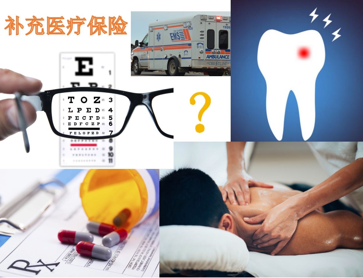 加拿大补充医疗保险保什么？牙？药？配眼镜？针灸按摩...