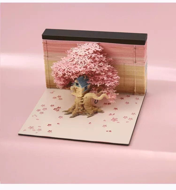 礼物3D纸雕便签本 - 3