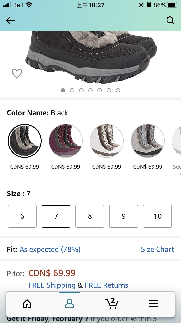 出售全新雪地靴mountain warehouse 品牌us7码 - 2